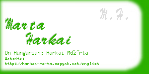 marta harkai business card